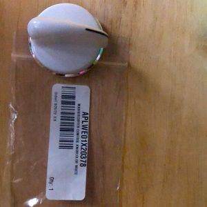 GE washer timer knob white